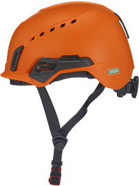 MSA Orange V-Gard H2™ ABS Cap Style Climbing Helmet With Ratchet Suspension