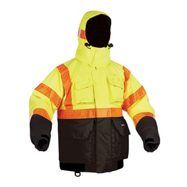 KENT X-Large Hi-Vis Yellow Nylon PFD Jacket With Hood, 4 Pockets