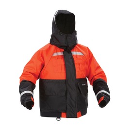 KENT X-Large Orange and Black Nylon Deluxe PFD Jacket With Artich Shield Hood, Neoprene Inner Cuffs